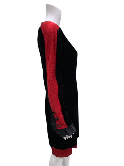 red and black designer dress Elizabeth K