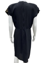 Load image into Gallery viewer, Bette Wanderman Size 6 Black &amp; Gold Dress