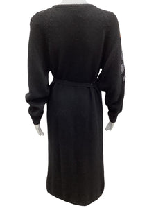 Raoul Size Medium Black Sequin Sweater Dress
