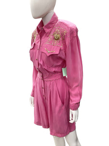 CACHE Size Small Pink Romper