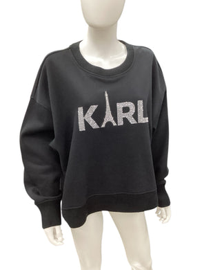 karl lagerfeld Size XL black & Silver Sweater