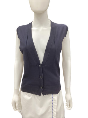 Stella McCarthy Size Small Navy Vest