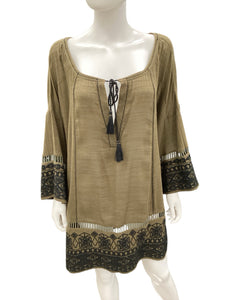 free people Size Large Olive & Black Top