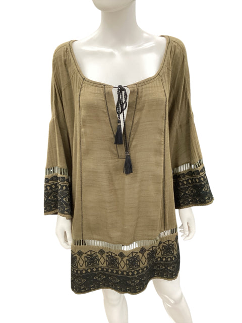 free people Size Large Olive & Black Top