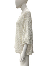 Load image into Gallery viewer, tory burch Size Small white &amp; gold Top