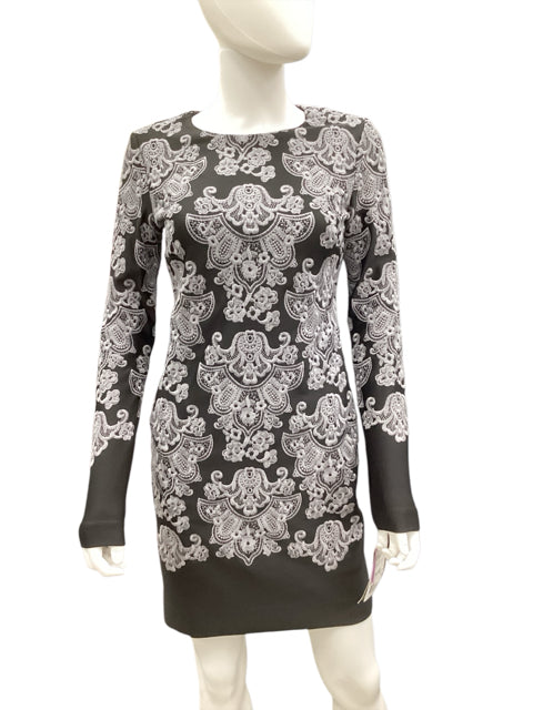 Nicole Miller Size 2 Black & Grey Dress