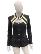 Load image into Gallery viewer, capacity inlimited Size xs Black &amp; Gold Blazers