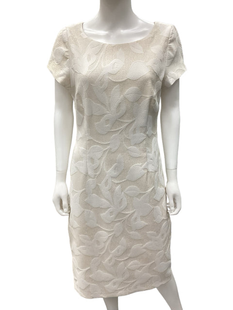 Adrianna Papell Size 16 White & Silver Dress Renee's Resale Clothing Outlet Adrianna Papell Size 16 White & Silver Dress Renee's Resale Clothing Outlet