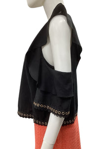 MISA Los Angeles Size xs Black & Gold Top