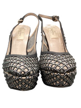 Load image into Gallery viewer, valentino Size 9 Black &amp; Beige Heels