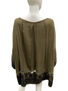 free people Size Large Olive & Black Top