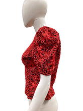 Load image into Gallery viewer, Made in France Size S/M Red &amp; Black Top
