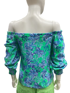 Lilly Pulitzer Size xs Blue & Green Top