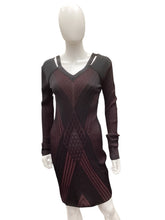 Load image into Gallery viewer, roberto cavalli Size M/L Black &amp; Wine Dress