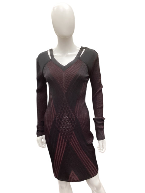 roberto cavalli Size M/L Black & Wine Dress