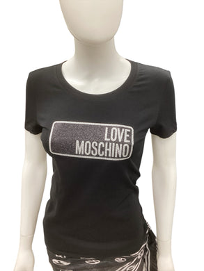 LOVE MOSCHINO Size Small Black Top