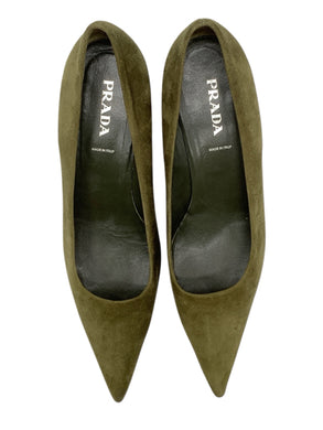 PRADA Size 11 olive Shoes