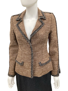 PILAR ROSSI Size Small Brown & Black Blazers
