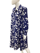 Load image into Gallery viewer, Rebecca Stuart-Vintage Size L/XL Blue &amp; White Dress