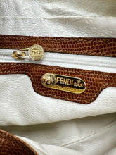 Load image into Gallery viewer, FENDI white &amp; brown Purse