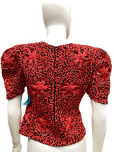 Load image into Gallery viewer, Made in France Size S/M Red &amp; Black Top
