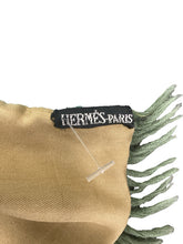 Load image into Gallery viewer, Hermes Green &amp; Gold Scarf