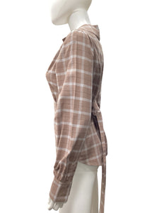 MARISSA WEBB Size xs Brown Plaid Top
