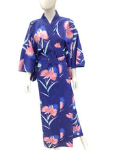 Load image into Gallery viewer, Marnky-Vintage Size one size Blue/Floral KIMONO