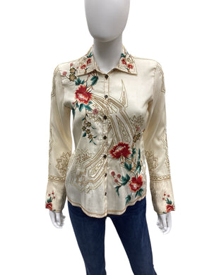 johnny was collection Size xs tan/floral Top