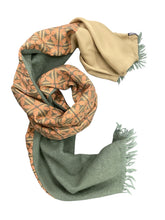 Load image into Gallery viewer, Hermes Green &amp; Gold Scarf