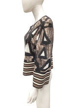Load image into Gallery viewer, St John Size 12 Brown &amp; Black Cardigan
