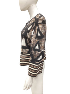 St John Size 12 Brown & Black Cardigan