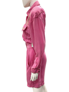 CACHE Size Small Pink Romper