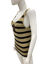 Load image into Gallery viewer, Ralph Lauren Size Large Black &amp; Gold Top