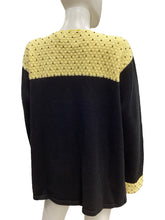 Load image into Gallery viewer, Storybook Knits Size 2x Black &amp; Yellow Sweater