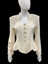 Load image into Gallery viewer, Albert Nipon Size 4 off white Blazers