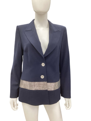 escada Size 12 Navy Blazers