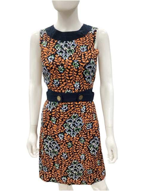 tory burch Size 2 navy & orange Dress