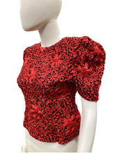 Load image into Gallery viewer, Made in France Size S/M Red &amp; Black Top
