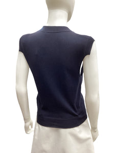 Stella McCarthy Size Small Navy Vest