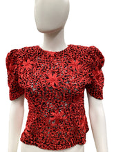 Load image into Gallery viewer, Made in France Size S/M Red &amp; Black Top