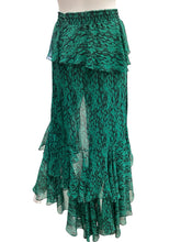 Load image into Gallery viewer, MISA Los Angeles Size xs Green &amp; Black Skirt