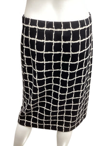 St John Size 8 Black & White Skirt