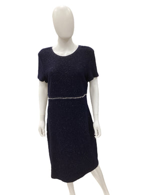 St John Size 16 blue & silver Dress