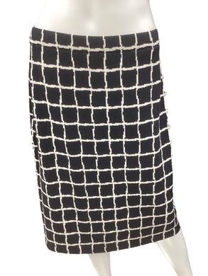 St John Size 8 Black & White Skirt