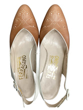 Load image into Gallery viewer, Ferragamo Size 6 Brown &amp; white Shoes