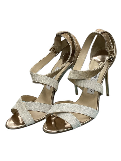 JIMMY CHOO Size 9 Gold Shoes