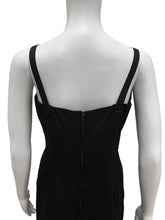 Load image into Gallery viewer, Vintage Size S/M Black &amp; Gold Dress