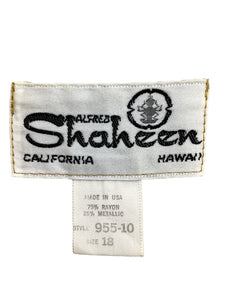 Alfred Shaheen-Vintage Size XL/1X Gold Print 2 piece