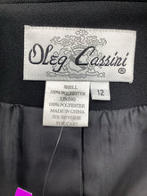Load image into Gallery viewer, Oleg Cassini Size 12 Black Blazers